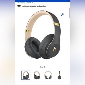 Beats By Dr.Dre studio3 wireless over the ear headphones in shadow grey